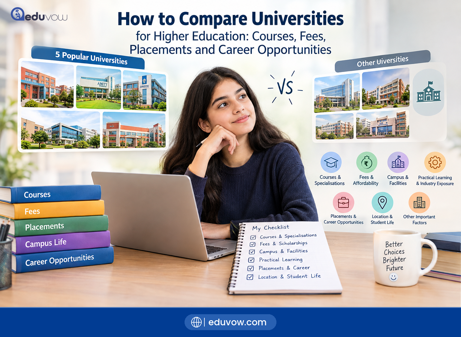 How to Compare Universities for Higher Education: Courses, Fees, Placements and Career Opportunities